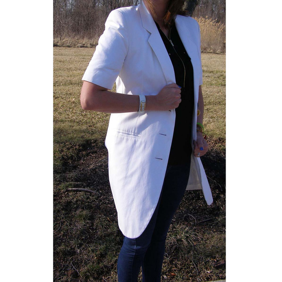 RARE Escada short sleeve cotton long blazer 6-8/36 - Picture 11 of 15